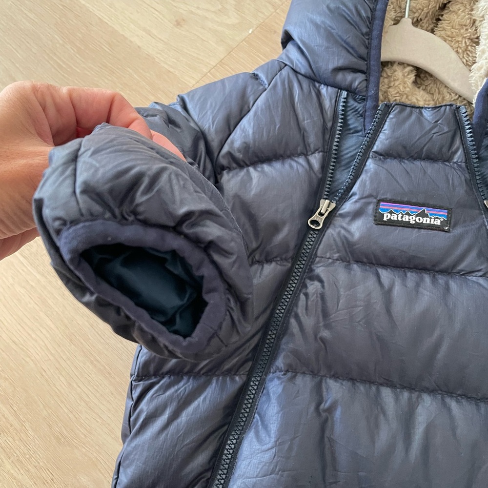 Patagonia Hi Loft Down Bunting Blue 3-6 months - Picture 6 of 9
